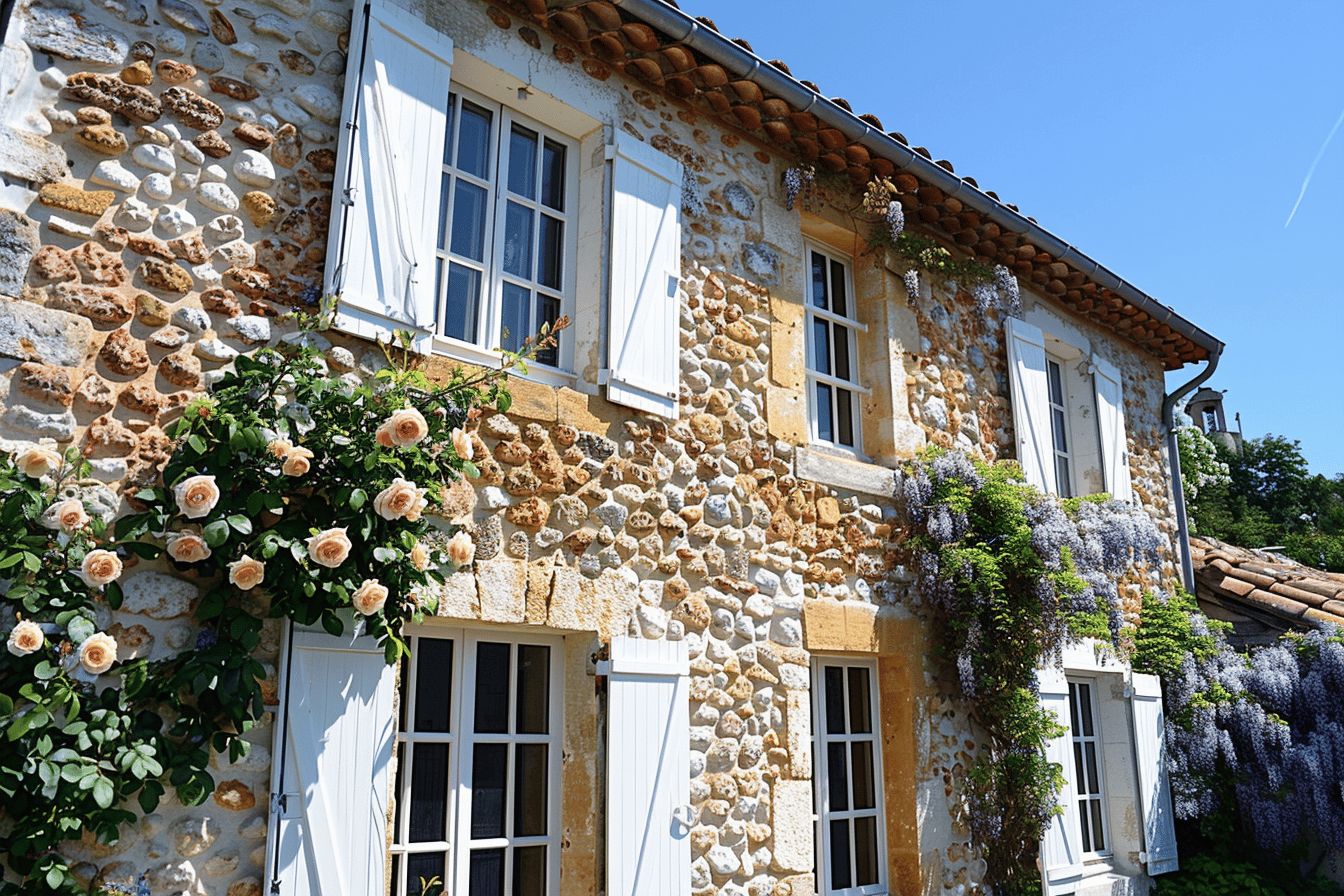 Rénovation de façade avec pierres apparentes à Orléans