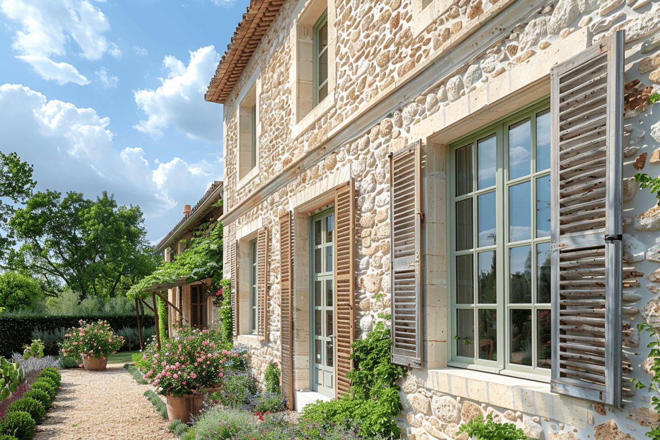 Rénovation de façade avec pierres apparentes à Orléans