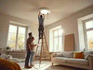 Photo plafonnier-led-renovation-economies-energie