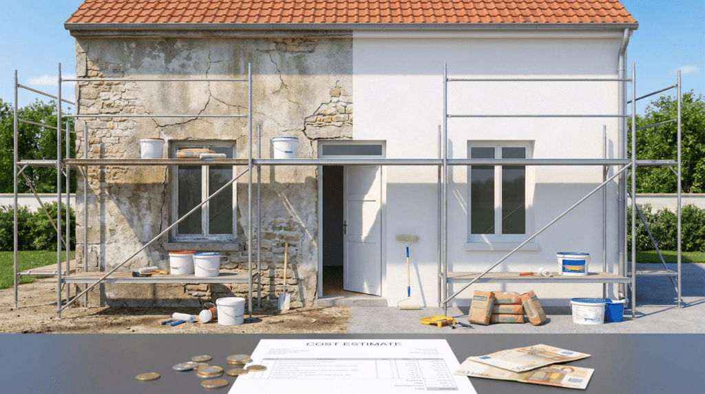 Prix d’un ravalement de façade pour une maison de 100 m² : postes à prévoir
