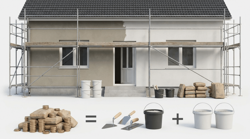 Prix d’un ravalement de façade pour une maison de 80 m² : méthode de calcul