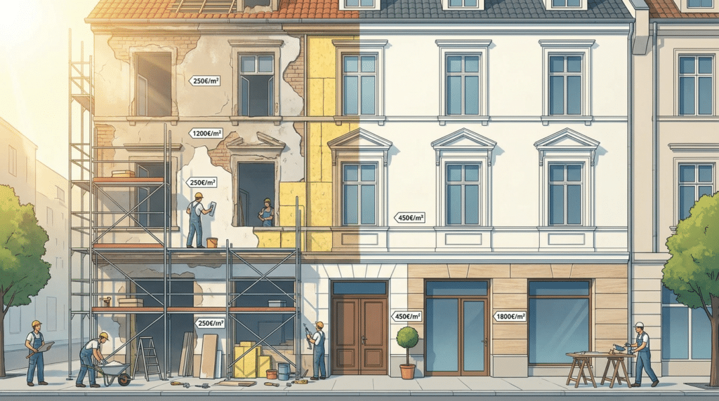 Ravalement de façade prix au m² : pourquoi les estimations varient autant ?